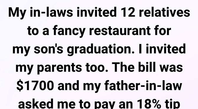 My Father-in-Law Paid the $1,700 Bill โ Then Told Me to Cover the Tip Because I โBrought Guests.โ What Happened Next Shattered My Family