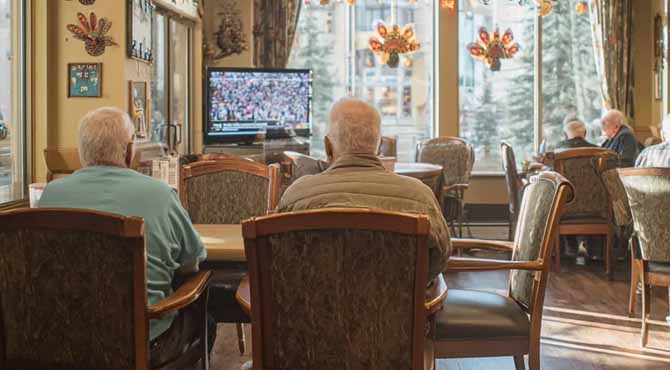 A Forgotten Man Sat Before an Untouched Turkey Dinner – Until One Security Guard Stepped In