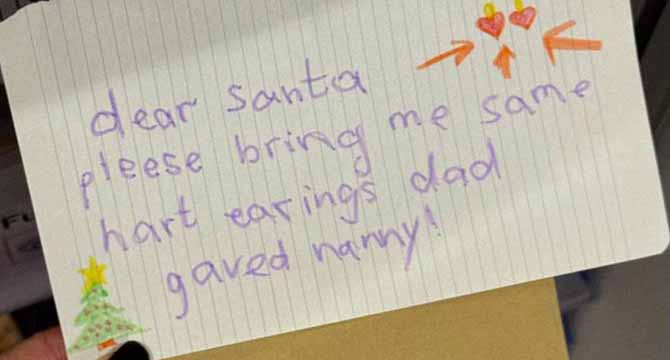 In Her Letter to Santa, My Daughter Asked for โThe Same Heart-Shaped Earrings Dad Gave to My Nannyโ โ I Went Pale