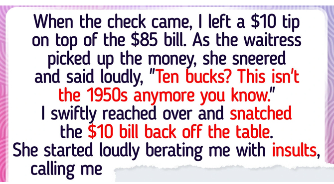 I Snatched My Tip Back Because of the Waiterโs Nasty Attitude