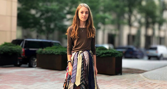 My Stepmom Destroyed the Skirt I Made from My Late Dadโs TiesโKarma Knocked on Our Door That Same Night