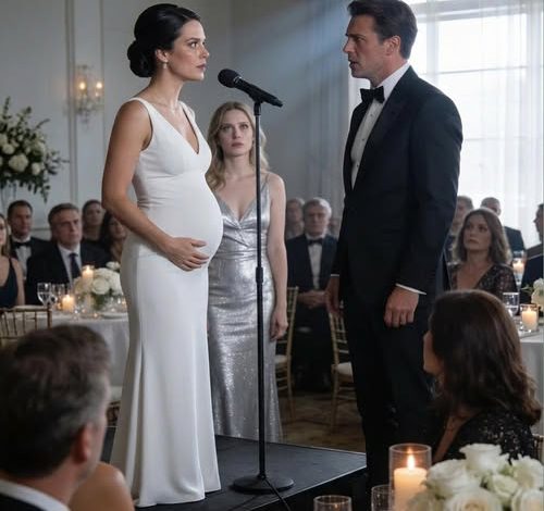 My husband knocked my hand aside in front of 120 guests and sneered, โDonโt embarrass meโyouโre just a baby carrier.โ For one brutal second, the room kept breathing like nothing had happened while my entire world split open behind my smile. I held my expression, took the microphone