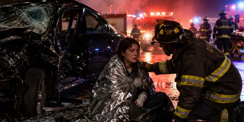 After our car accident, I was still trapped inside